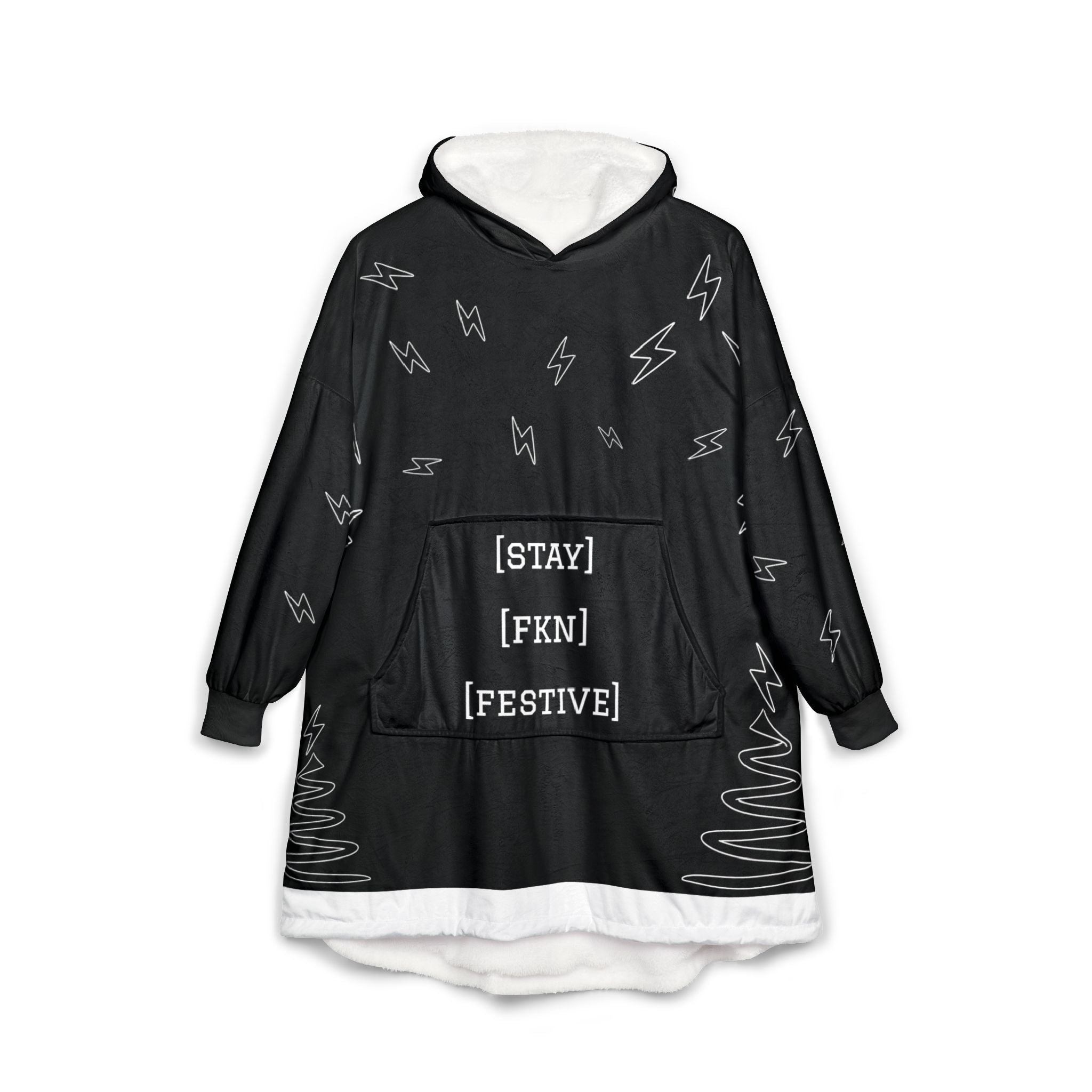 Stay Fkn Festive Hooded Blanket
