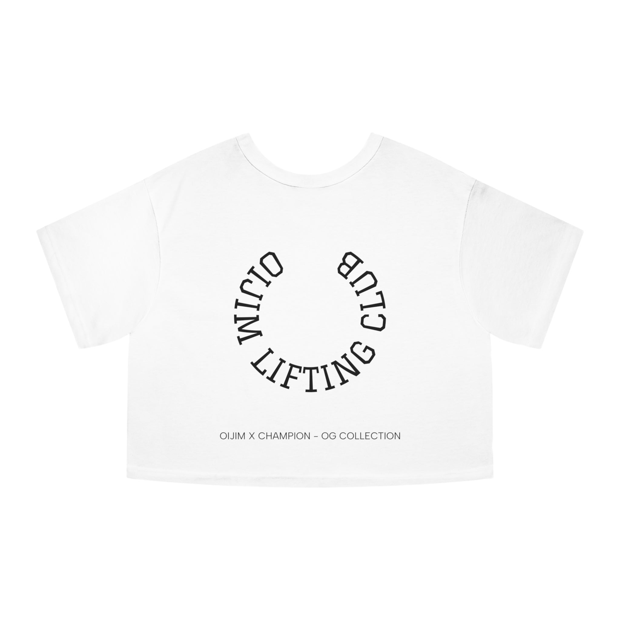 OG Cropped Tee Workout Shirt - OiJim x Champion with Logo and C Patch - Oijim
