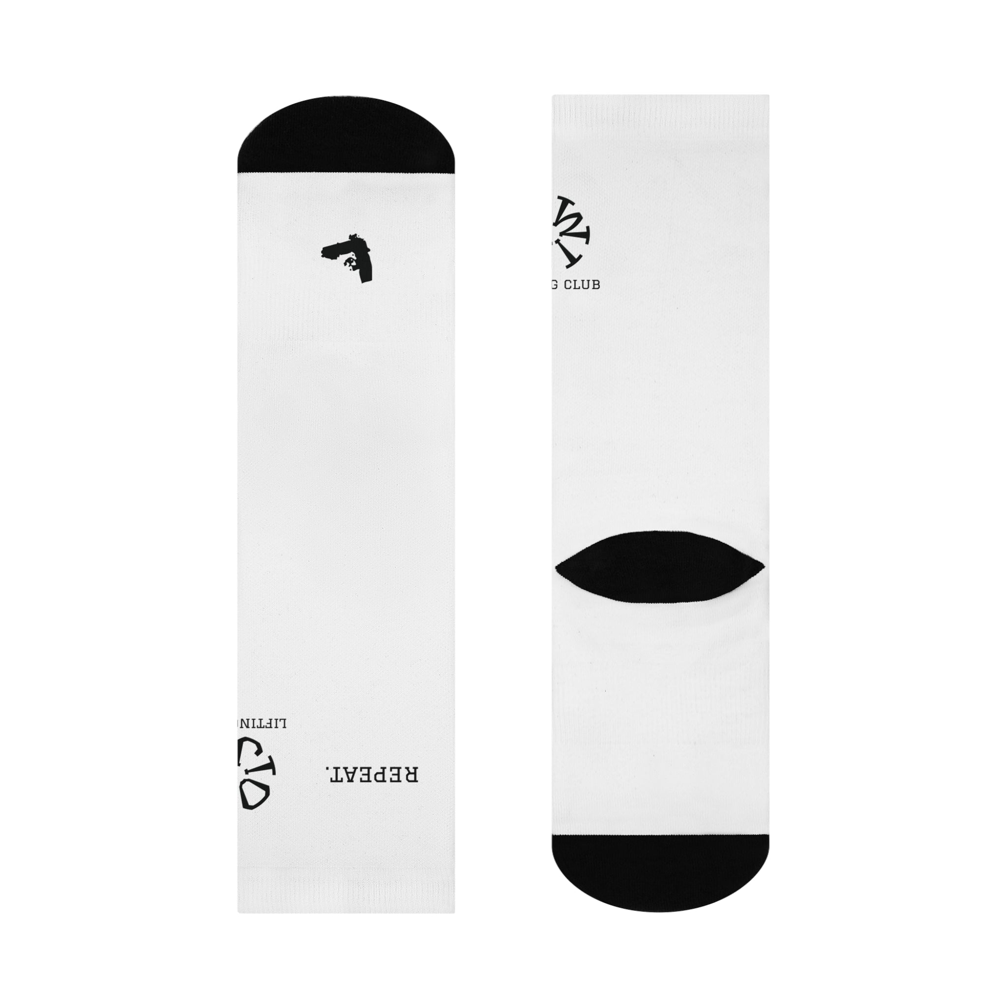 Lift Repeat Gym Crew Socks - OiJim Performance Fitness Socks - Oijim