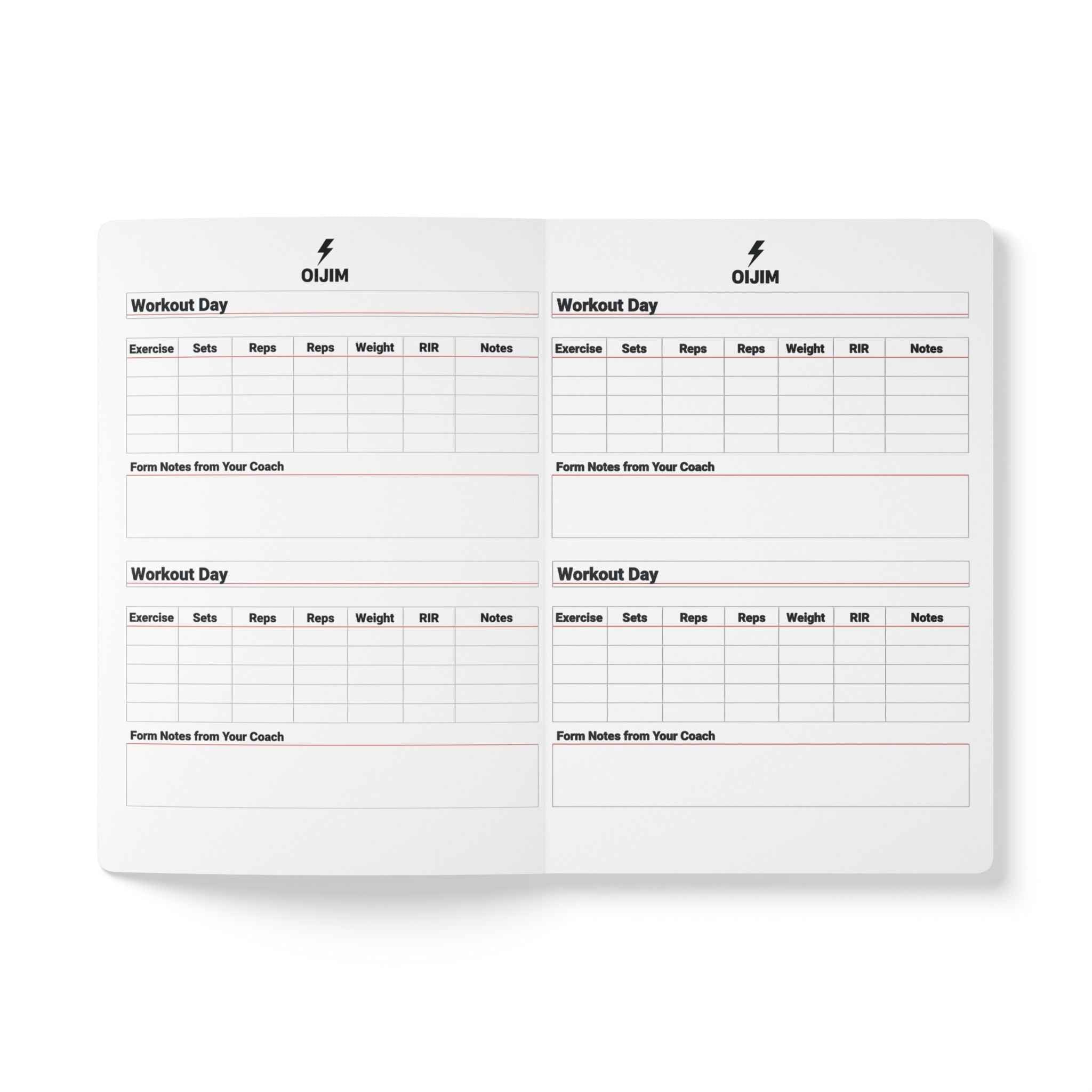 Workout Journal — The Workout Notebook Fitness Log (01) - Oijim