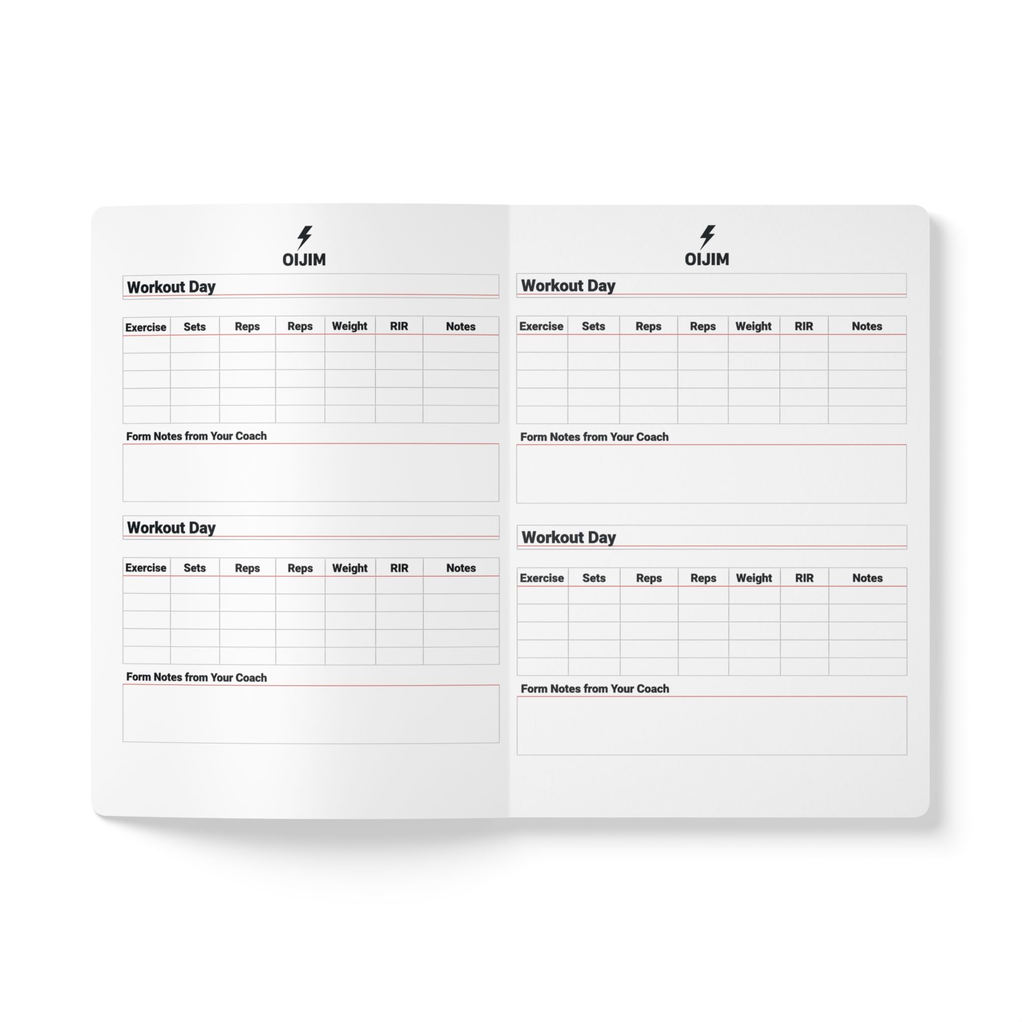 Workout Journal — The Workout Notebook Fitness Log (01) - Oijim
