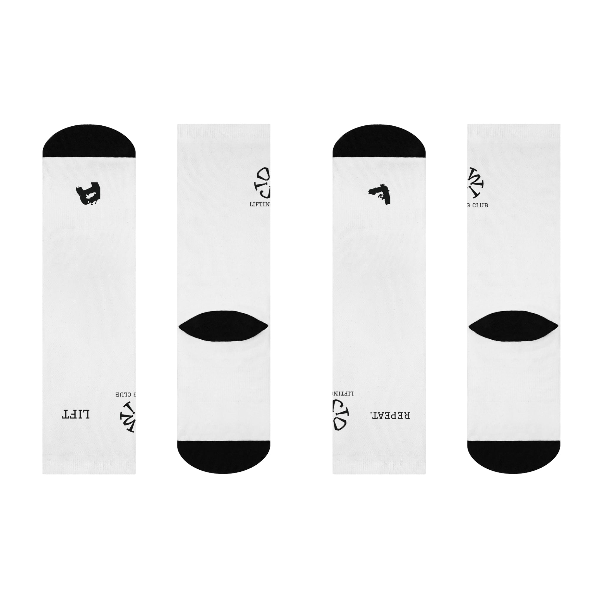 Lift Repeat Gym Crew Socks - OiJim Performance Fitness Socks - Oijim