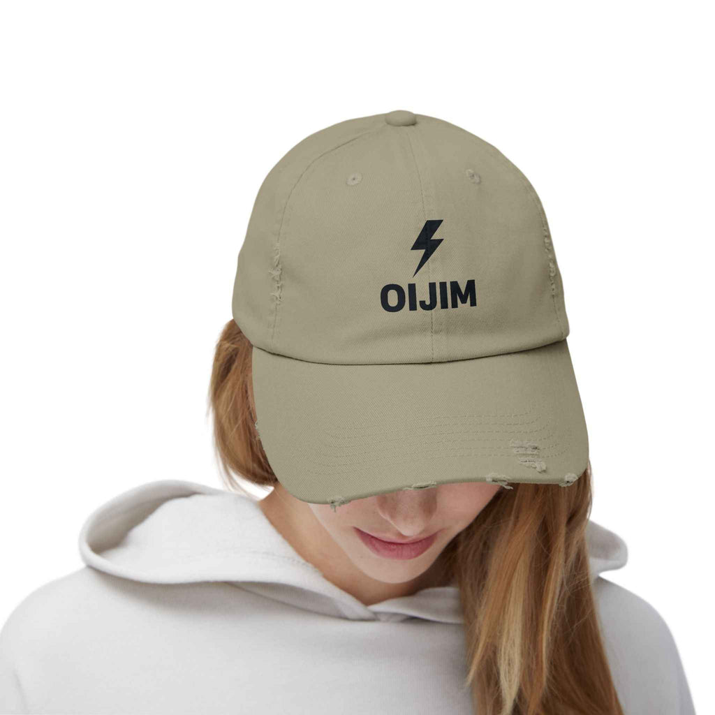Distressed Cap OIJIM Design | Workout Clothes Available Near You - Oijim