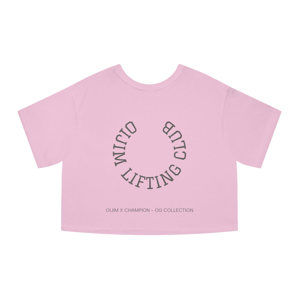 OG Cropped Tee Workout Shirt - OiJim x Champion with Logo and C Patch - Oijim