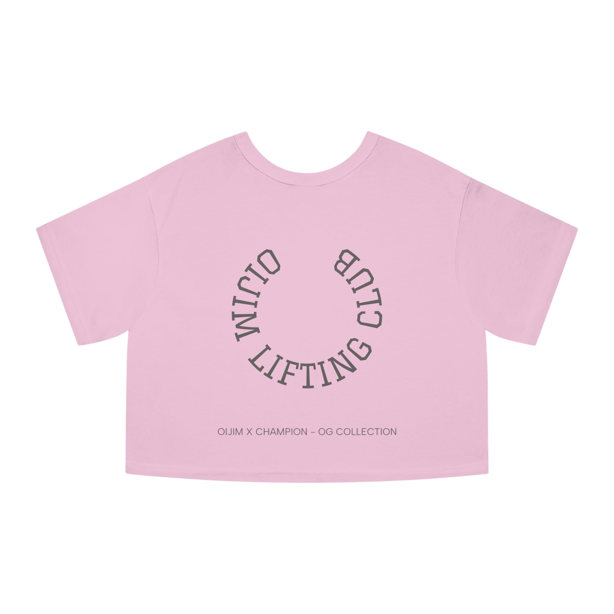 OG Cropped Tee Workout Shirt - OiJim x Champion with Logo and C Patch - Oijim