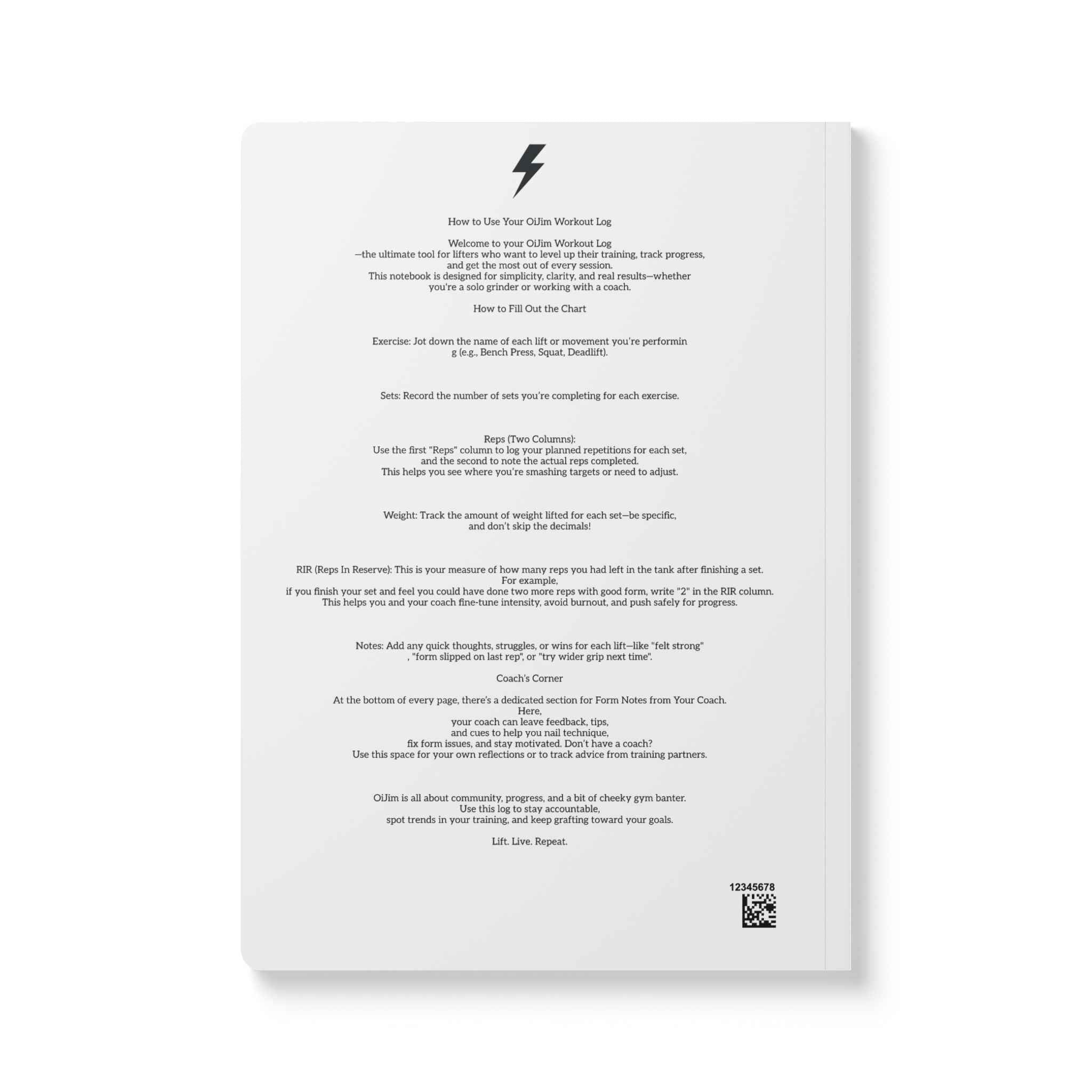 Workout Journal — The Workout Notebook Fitness Log (01) - Oijim