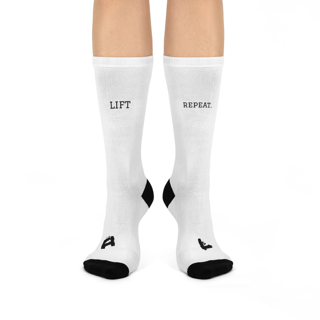 Lift Repeat Gym Crew Socks - OiJim Performance Fitness Socks - Oijim