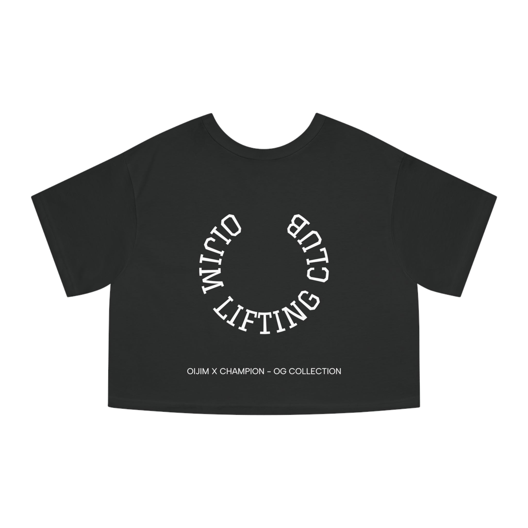 OG Cropped Tee Workout Shirt - OiJim x Champion with Logo and C Patch - Oijim