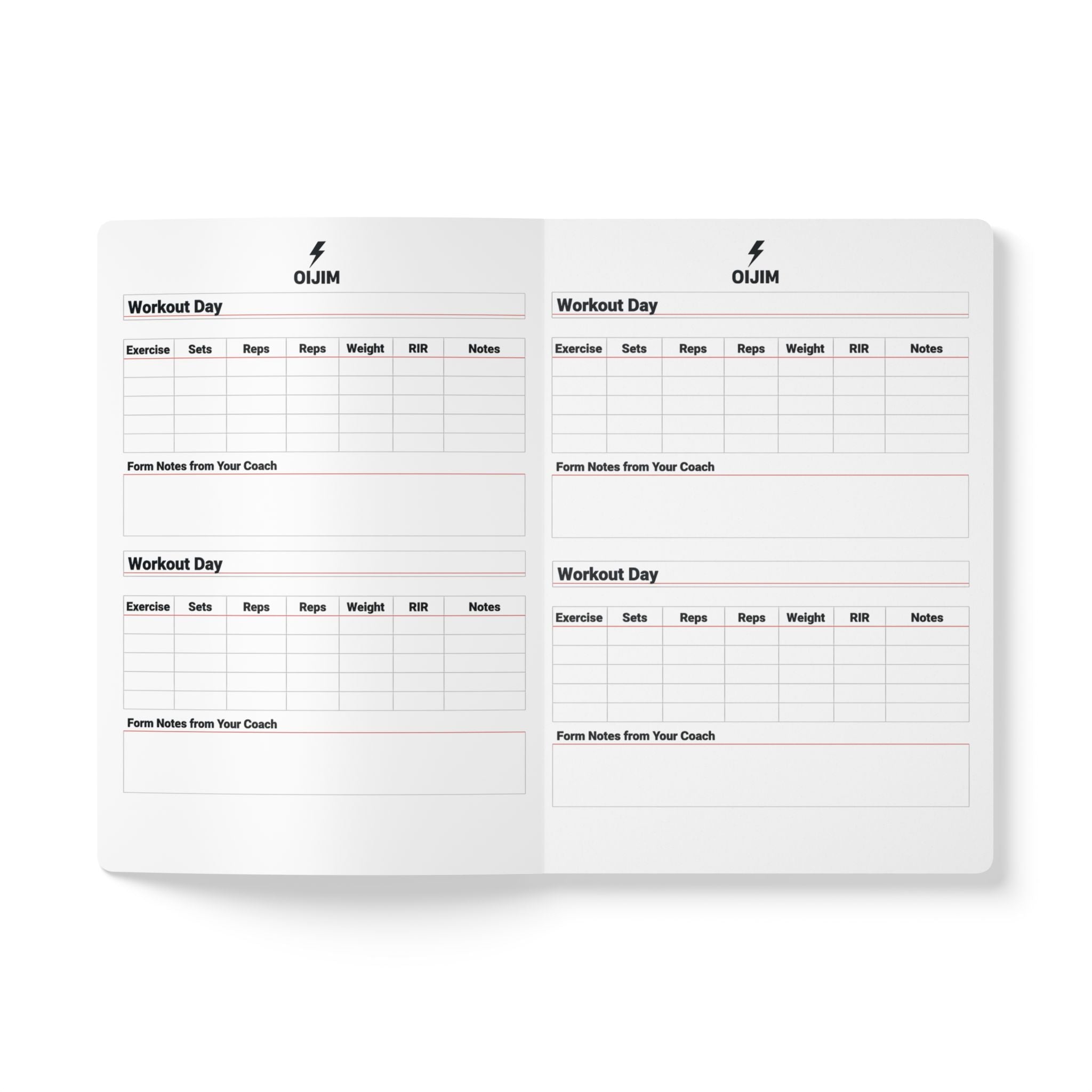 Workout Journal — The Workout Notebook Fitness Log (01) - Oijim